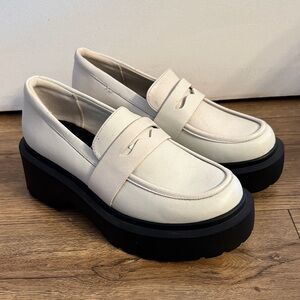 Wild Fable Platform Loafers White Size 7 Chunky 2” Sole New Without Tags